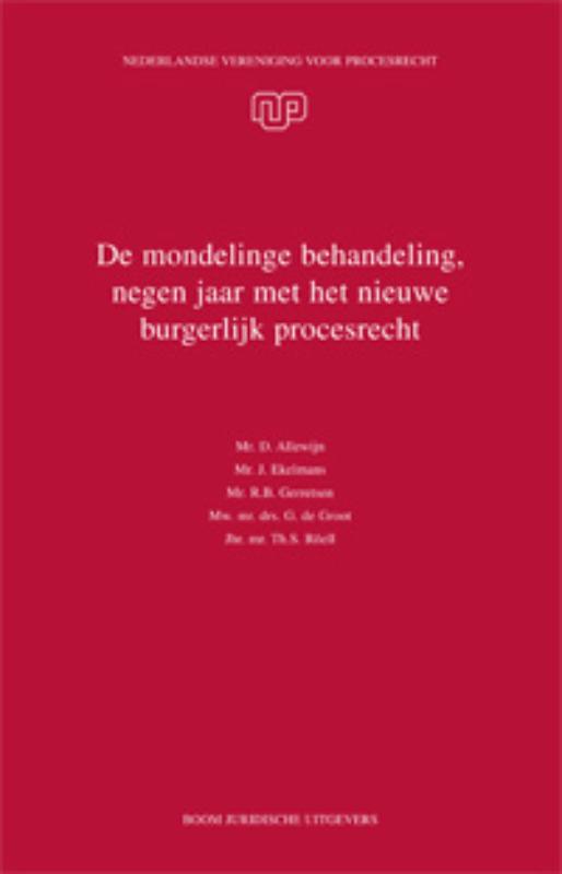 Omslag van De mondelinge behandeling