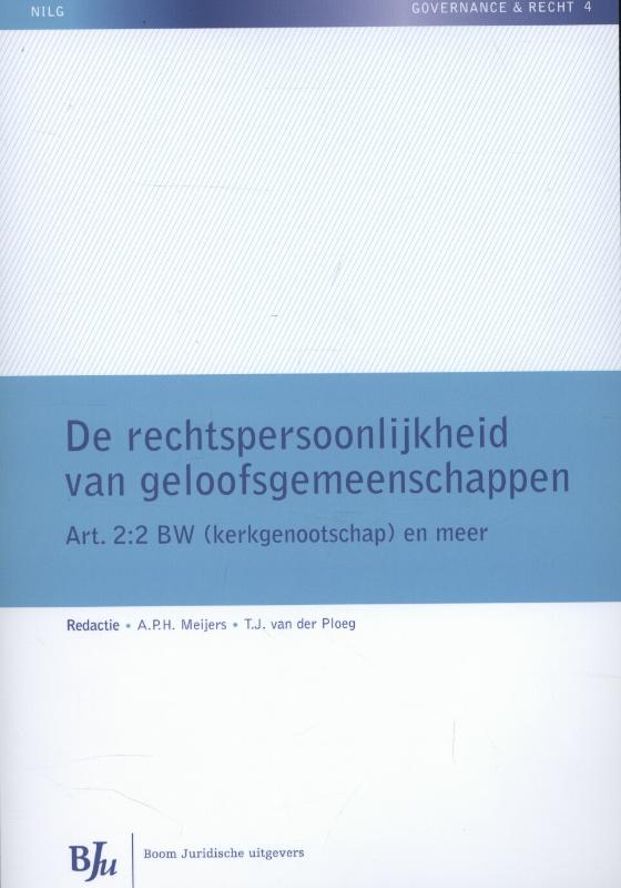 Omslag van De rechtspersoonlijkheid van geloofsgemeenschappen