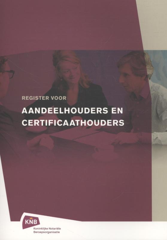 Omslag van Register voor aandeelhouders en certificaathouders