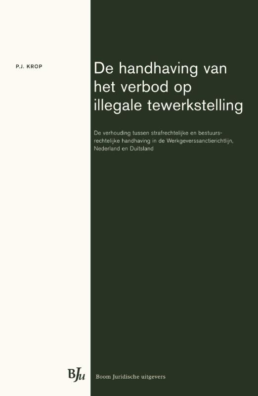 Omslag van De handhaving van het verbod op illegale tewerkstelling