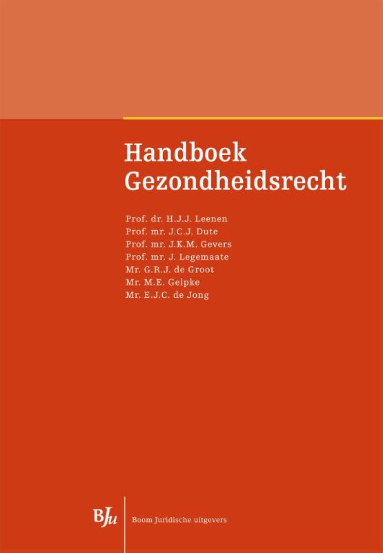 Omslag van Handboek gezondheidsrecht