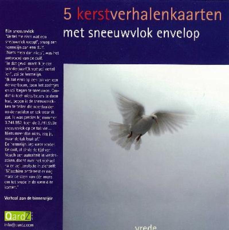 Omslag van Kerstverhalen kaart Sneeuwvlok set 5 kaarten incl. envelop