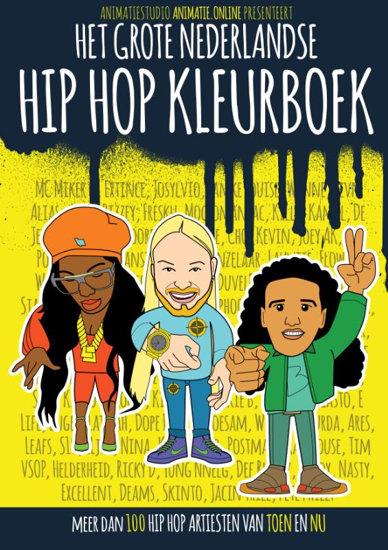 Omslag van Het Grote Nederlandse Hip Hop Kleurboek