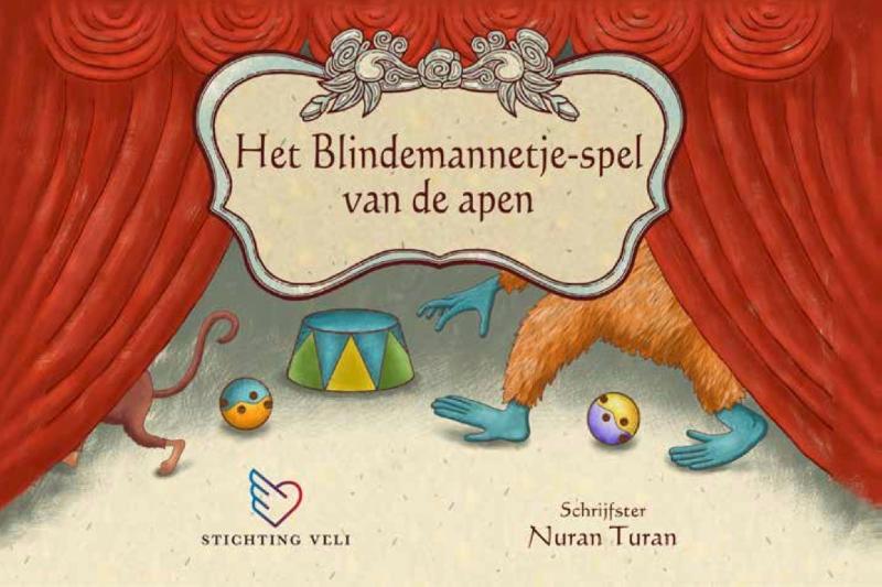 Omslag van Het Blindemannetje-spel van de apen