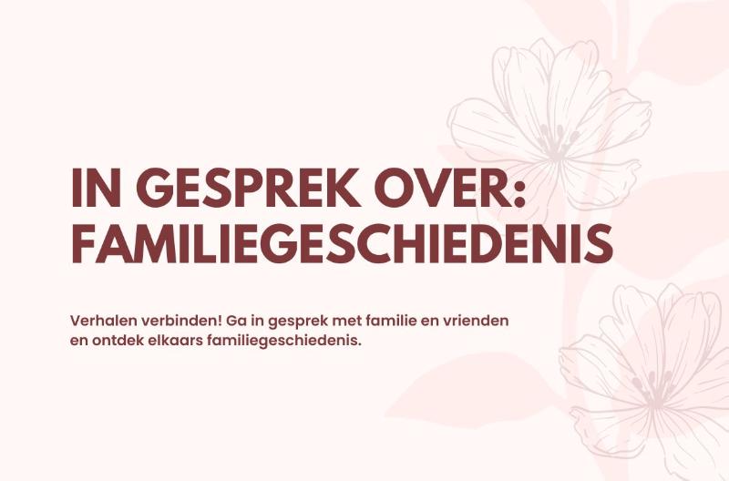 Omslag van In gesprek over: familiegeschiedenis