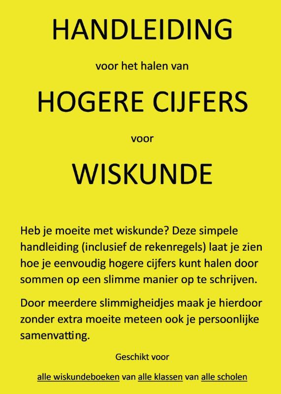 Omslag van Handleiding voor het halen van hogere cijfers voor wiskunde