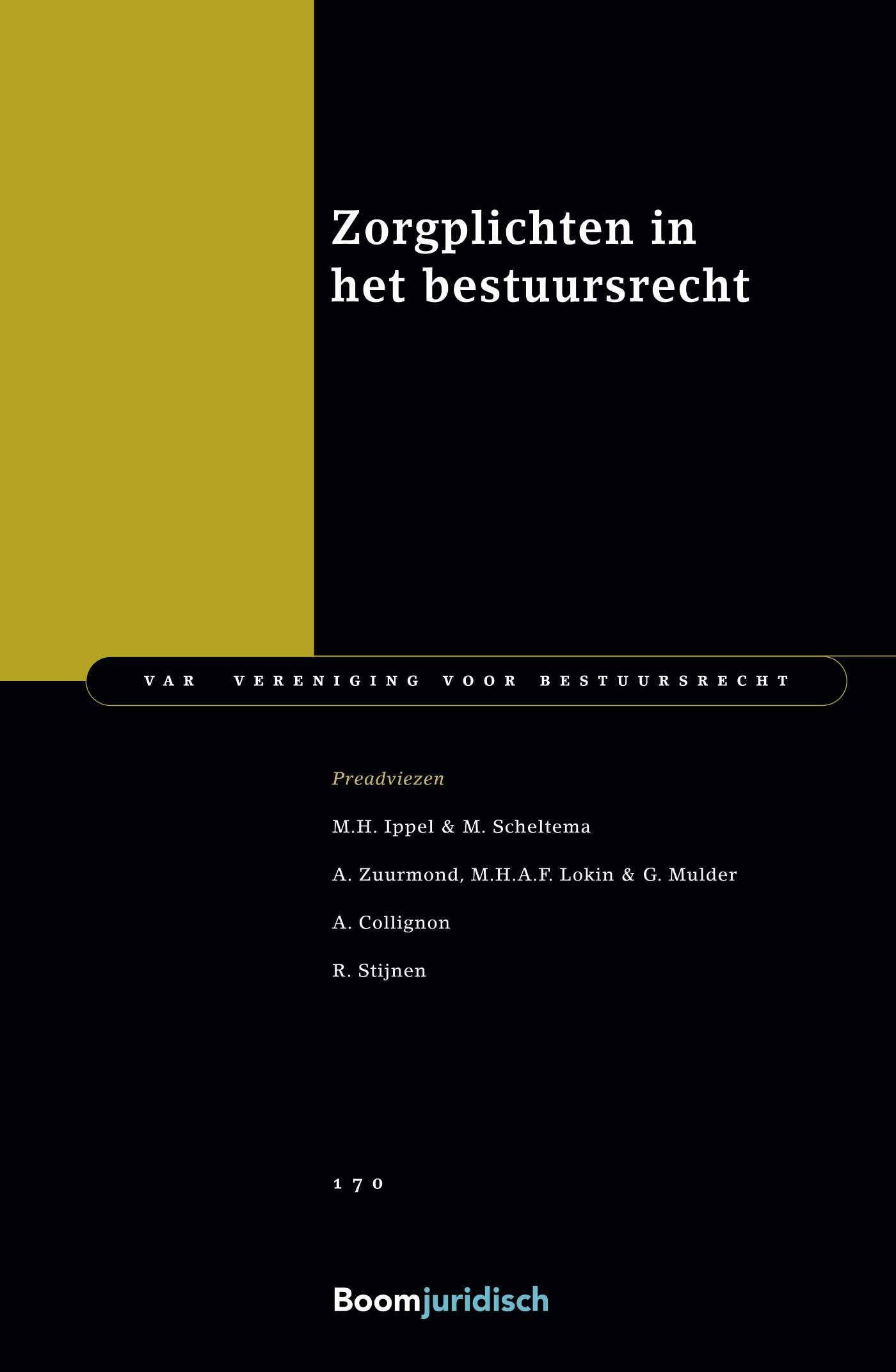 Omslag van Zorgplichten in het bestuursrecht