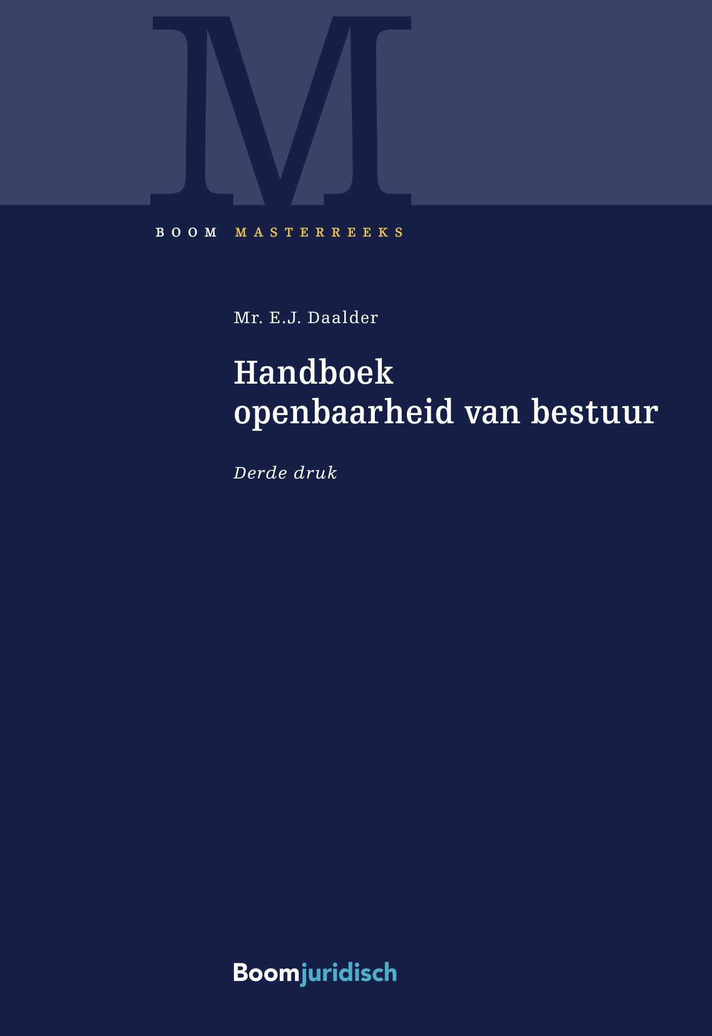 Omslag van Handboek openbaarheid van bestuur