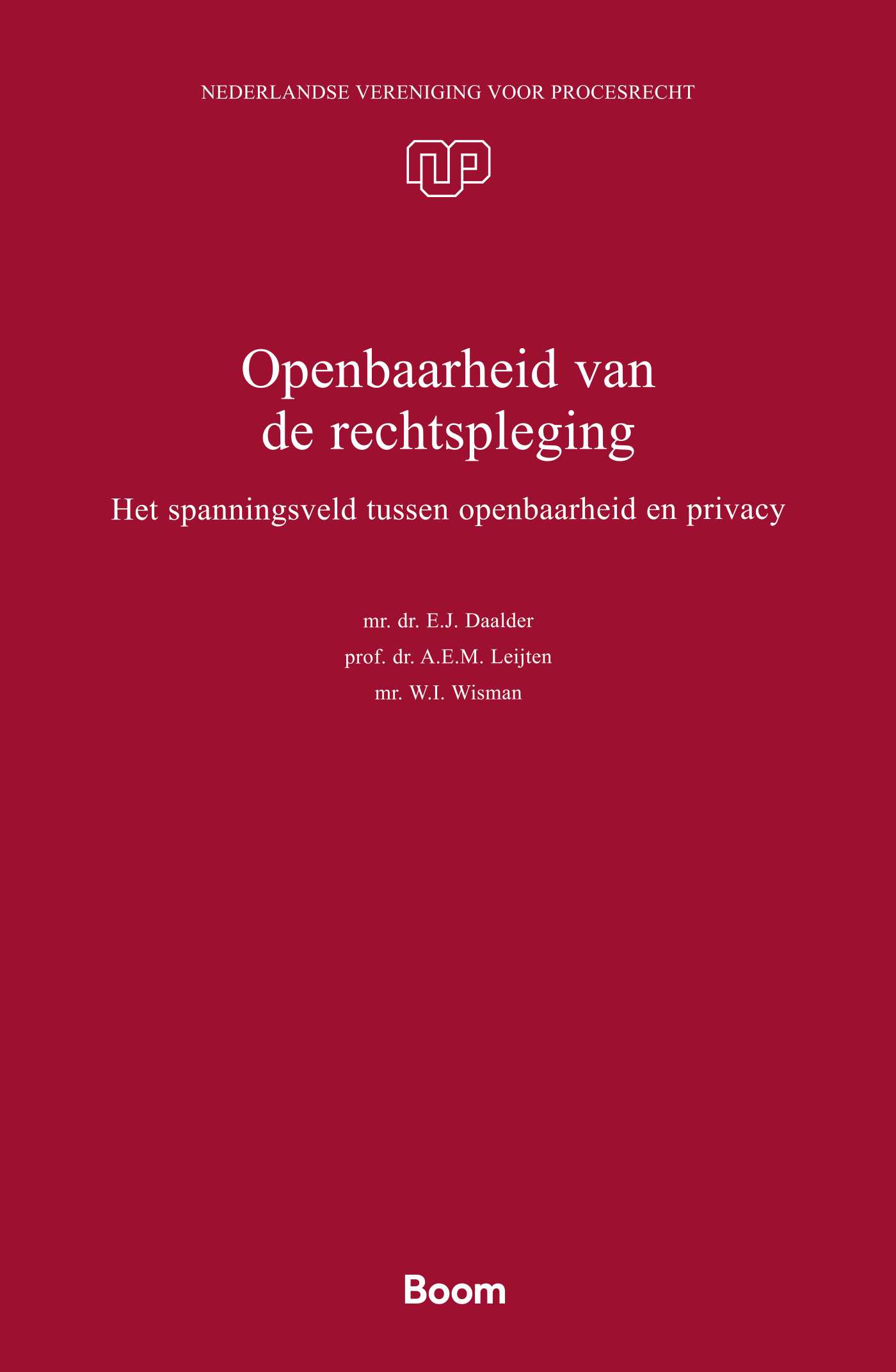 Omslag van Openbaarheid van de rechtspleging