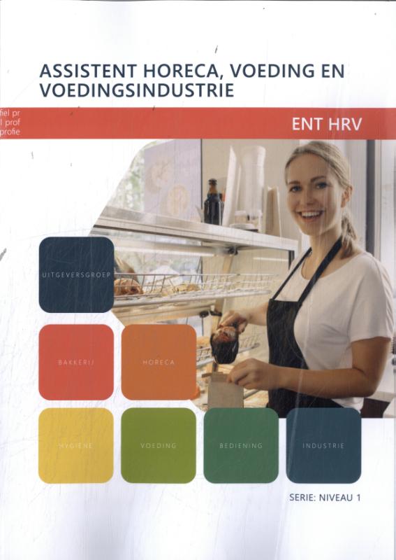 Omslag van assistent horeca, voeding en voedingsindustrie