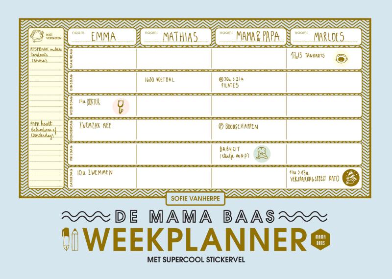 Omslag van De mama baas weekplanner