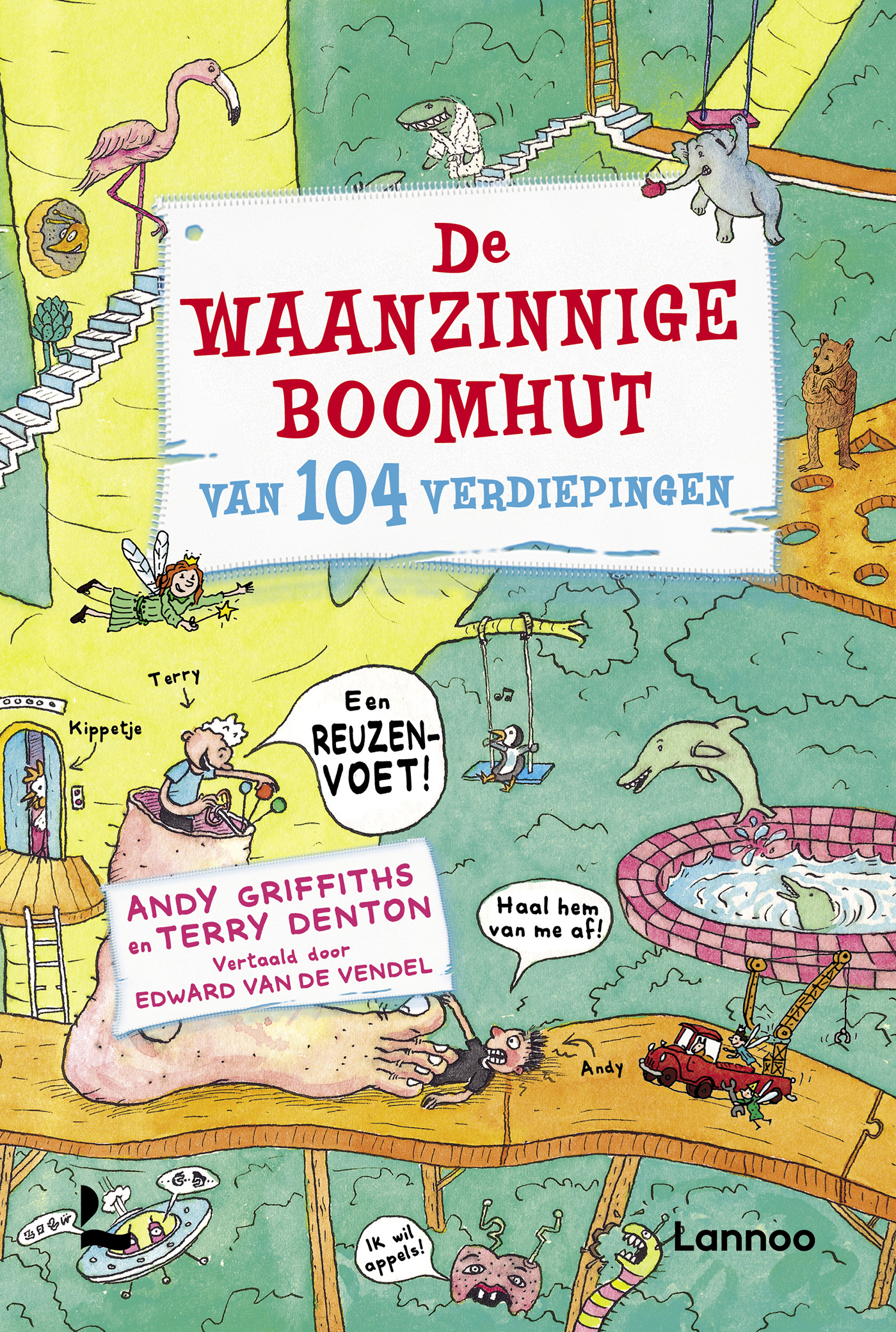 Omslag van De waanzinnige boomhut van 104 verdiepingen