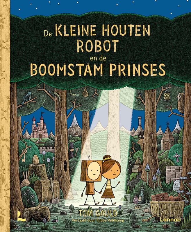 Omslag van De kleine houten robot en de boomstam prinses