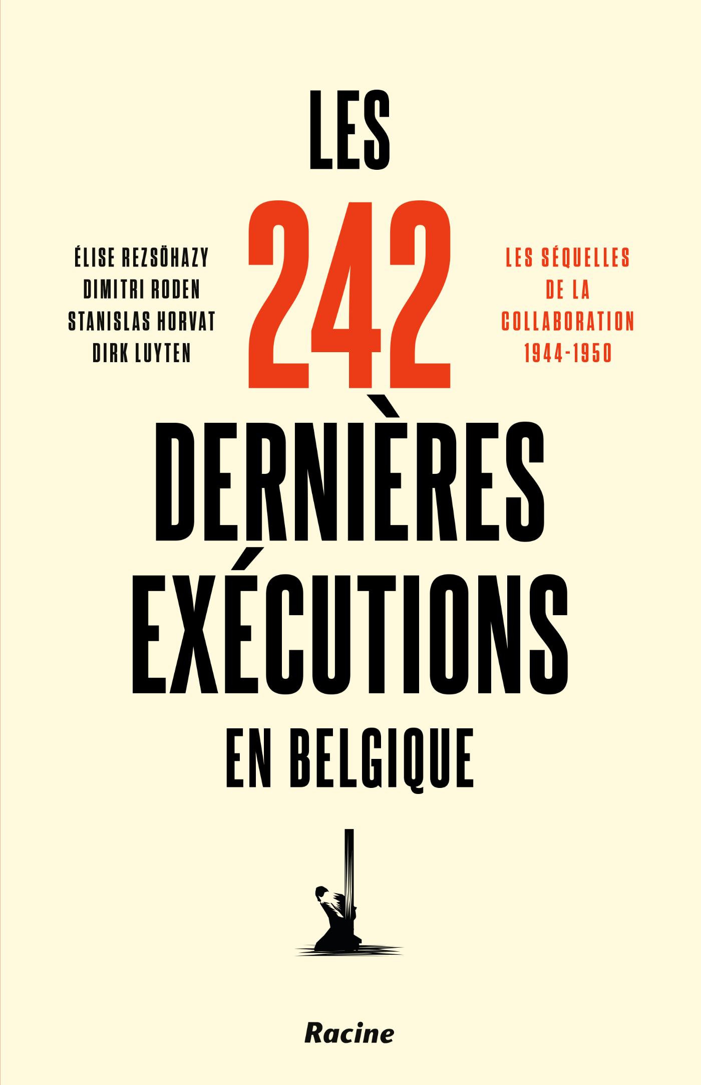 Omslag van Les 242 dernières exécutions en Belgique