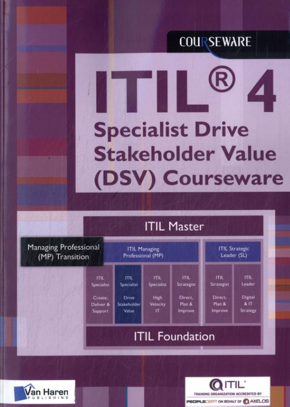 Omslag van ITIL® 4 Specialist Drive Stakeholder Value (DSV) Courseware