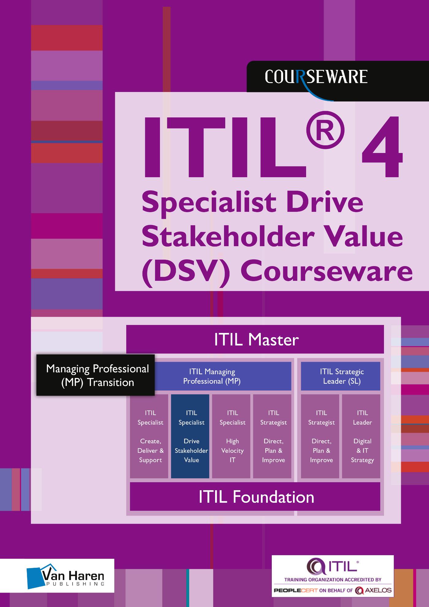 Omslag van ITIL® 4 Specialist Drive Stakeholder Value (DSV) Courseware