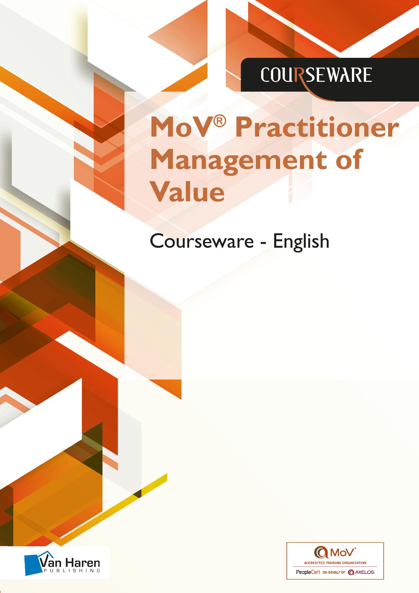 Omslag van Mov® Practitioner Management of Value Courseware – English