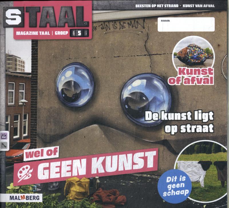 Omslag van groep 5 thema 7 Taal magazine Geen kunst