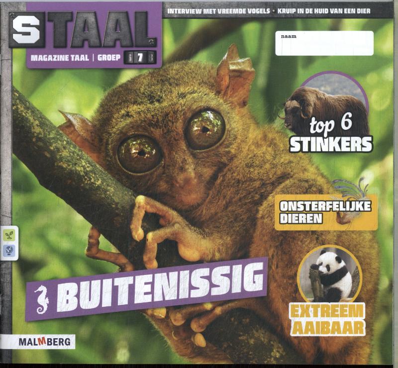 Omslag van groep 7 thema 4 Taal magazine Buitenissig
