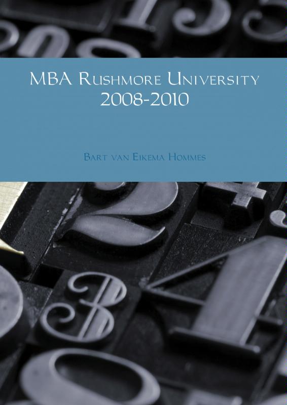 Omslag van MBA Rushmore University 2008-2010