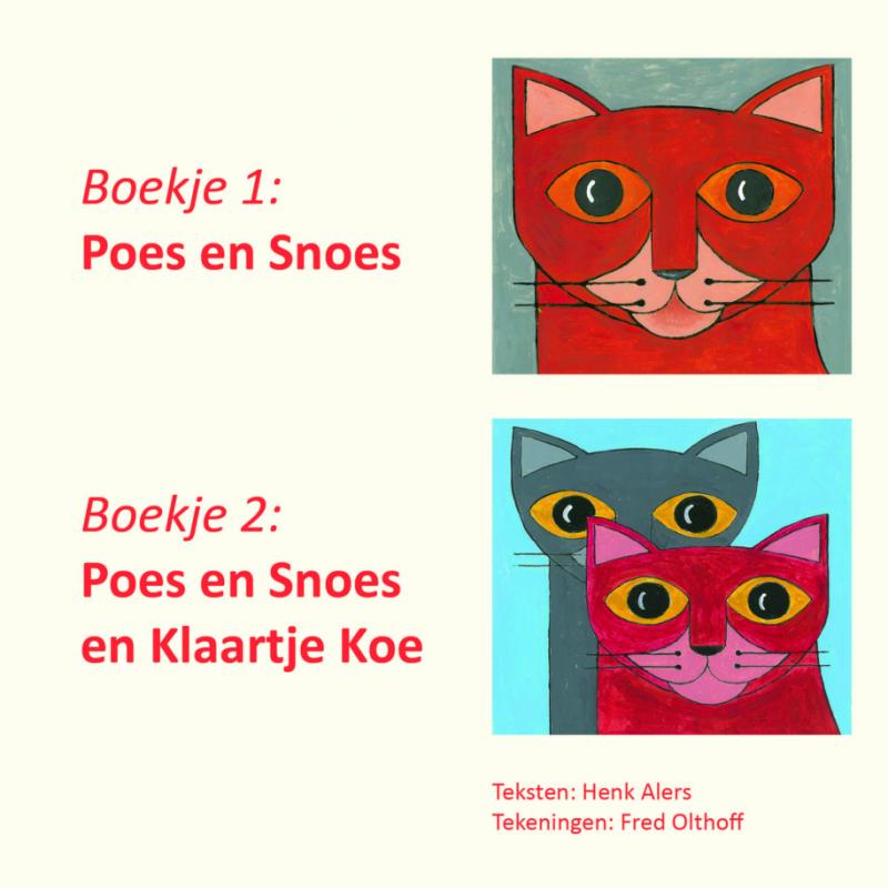 Omslag van Boekje 1 Poes en Snoes en Boekje 2 Poes en Snoes en Klaartje koe