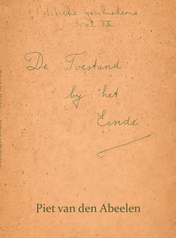 Omslag van De toestand bij het einde