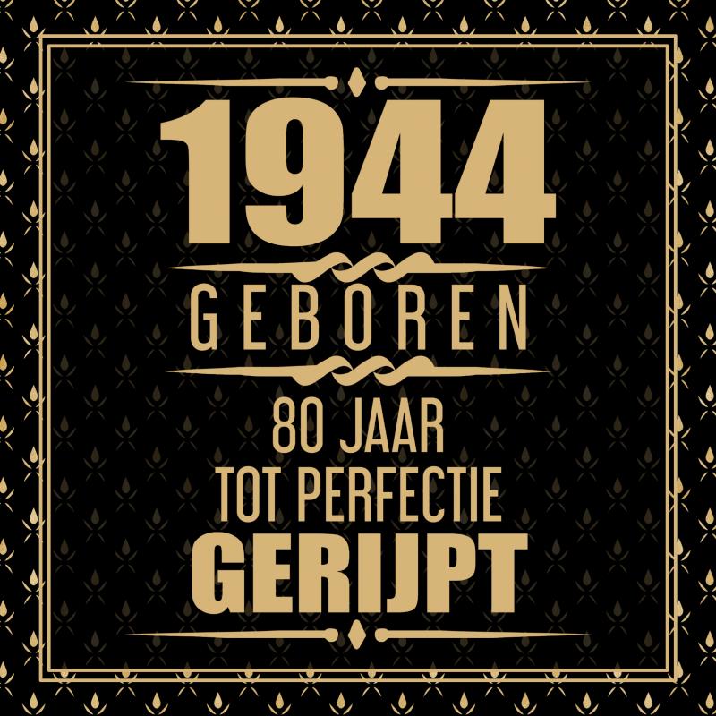 Omslag van 1944 Geboren 80 Jaar Tot Perfectie Gerijpt