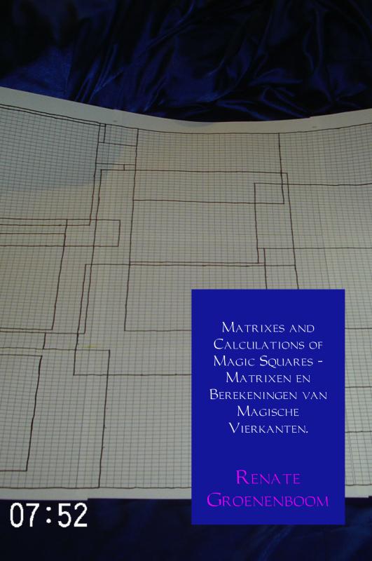 Omslag van Matrixes and calculations of magic squares - Matrixen en berekeningen van magische vierkanten.