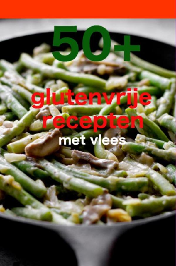 Omslag van 50 + Glutenvrije Recepten met Vlees