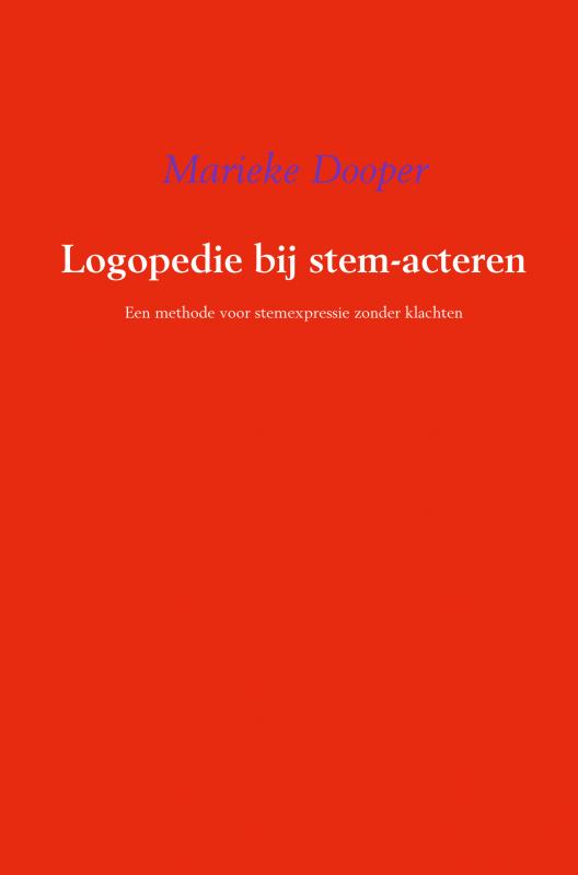 Omslag van Logopedie bij stem-acteren