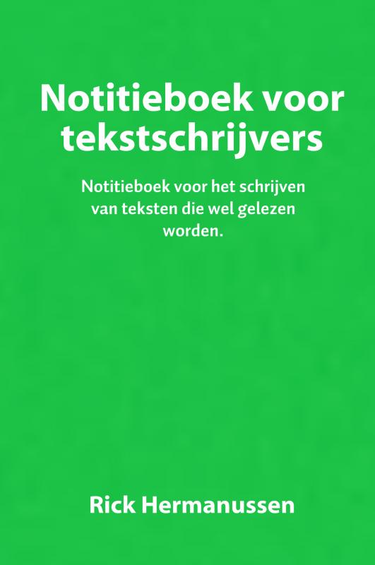 Omslag van Notitieboek voor tekstschrijvers