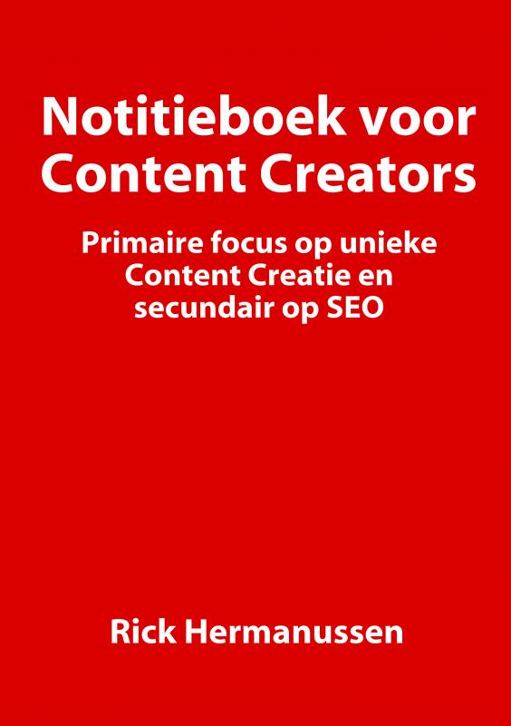 Omslag van Notitieboek voor Content Creators
