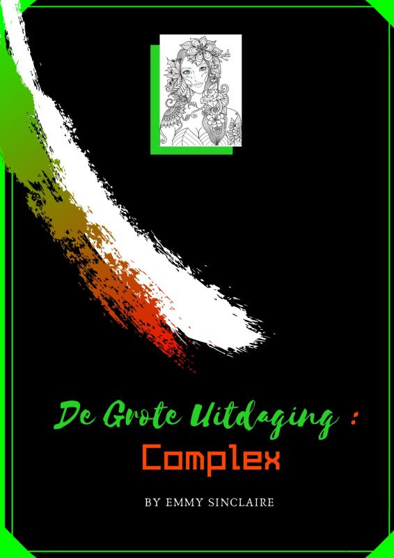Omslag van volwassenen kleurboek De Grote Uitdaging : COMPLEX