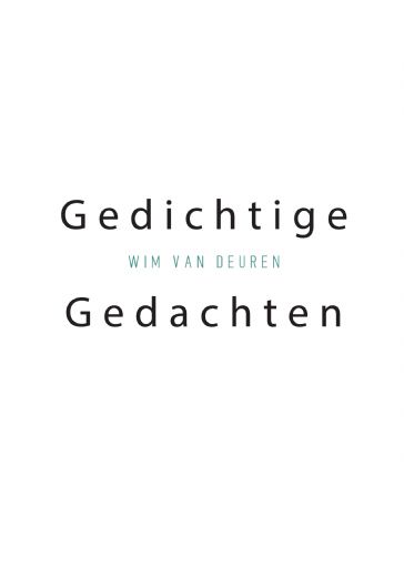 Omslag van Gedichtige gedachten