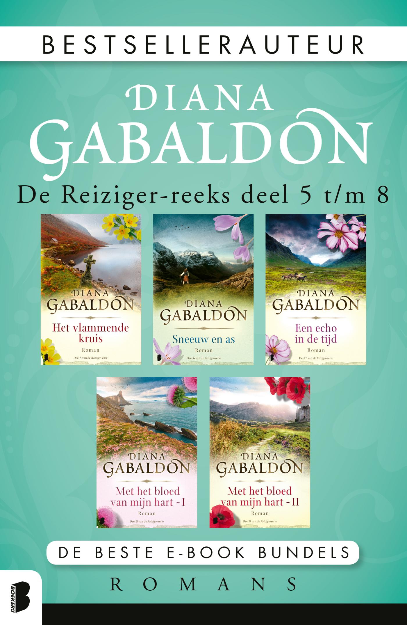 Omslag van De reiziger-serie deel 5 t/m 8
