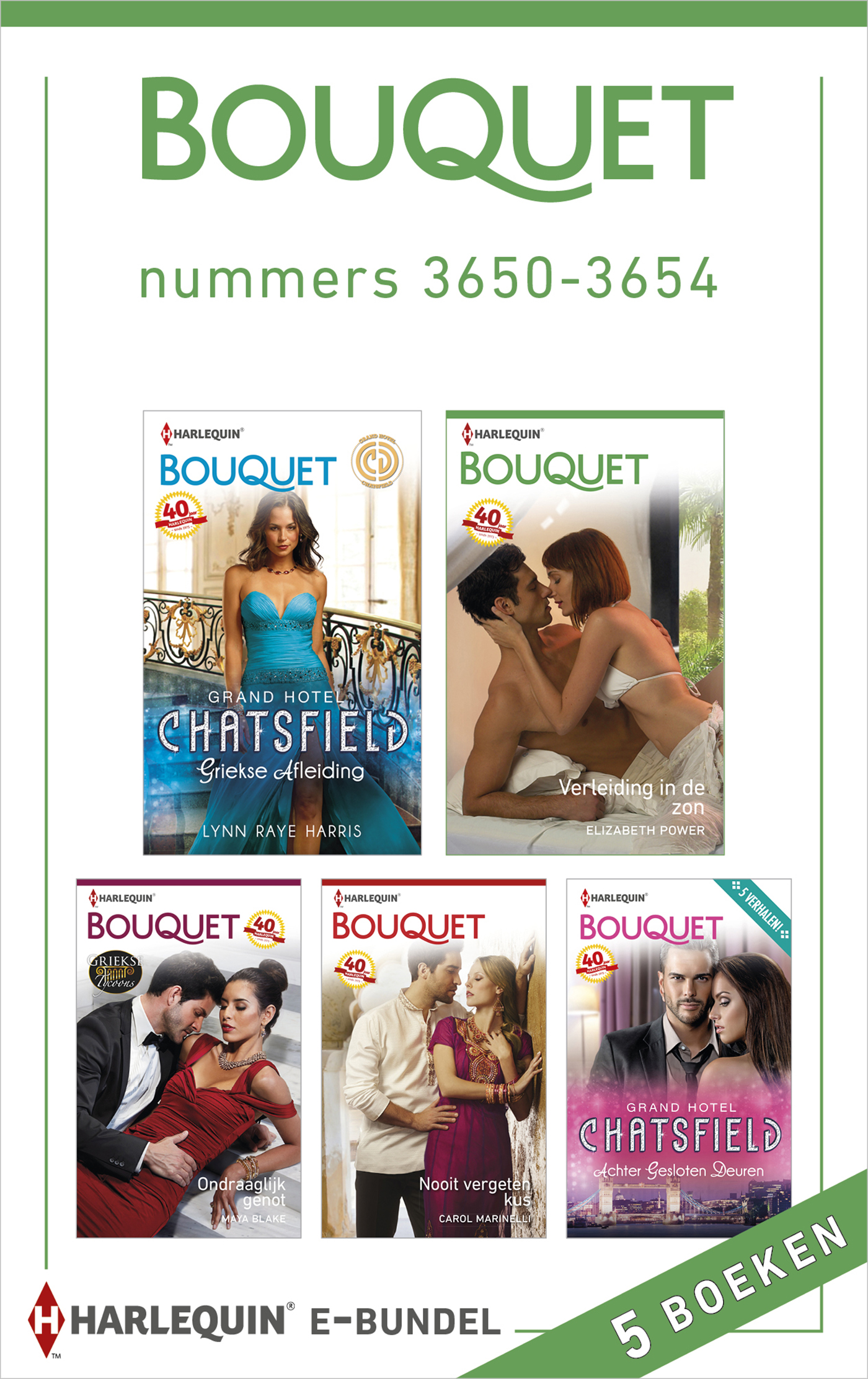 Omslag van Bouquet e-bundel nummers 3650-3654 (5-in-1)