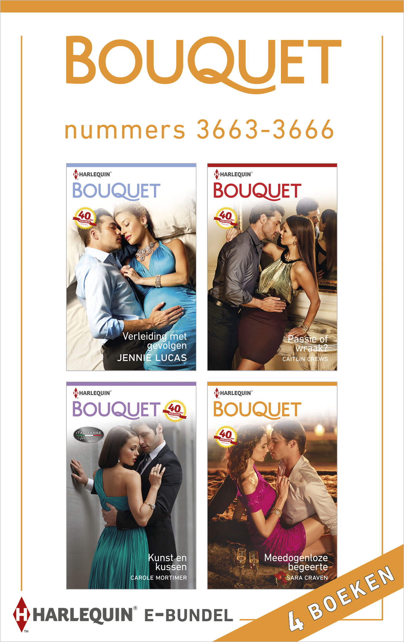 Omslag van Bouquet e-bundel nummers 3663-3666 (4-in-1)