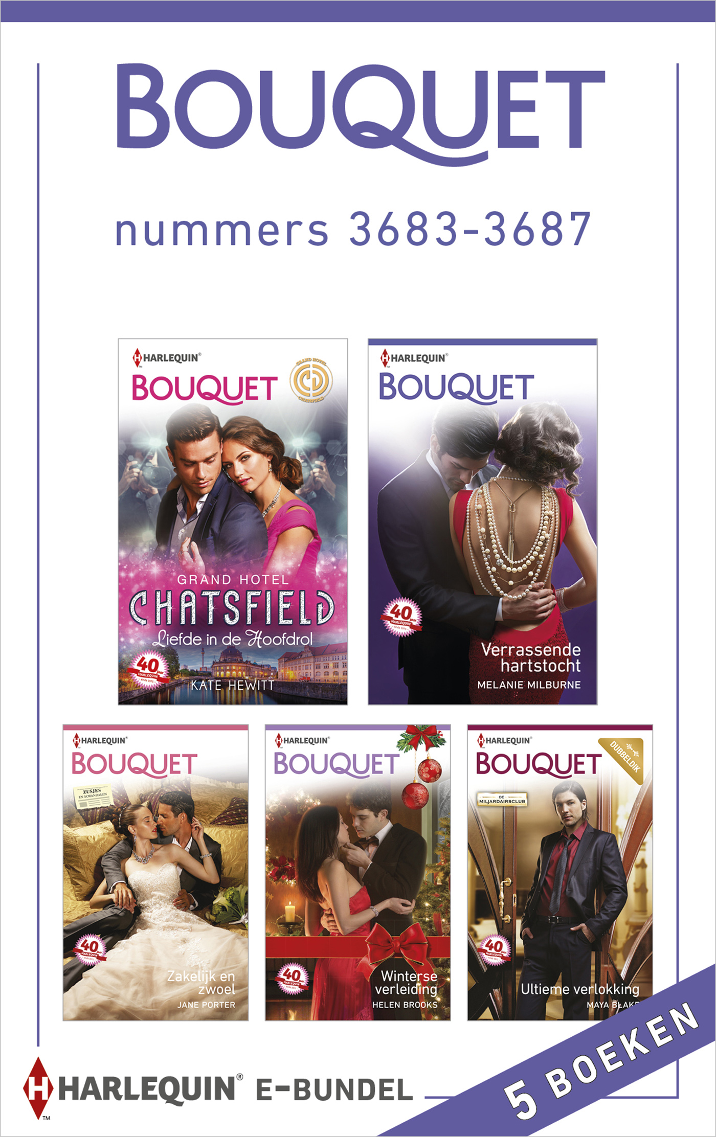 Omslag van Bouquet e-bundel nummers 3683-3687 (5-in-1)