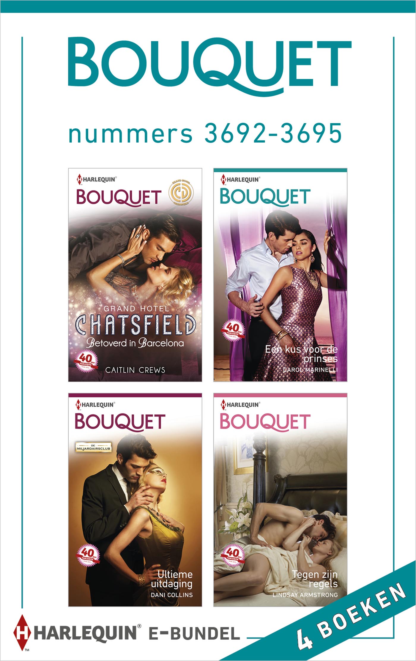 Omslag van Bouquet e-bundel nummers 3692-3695 (4-in-1)