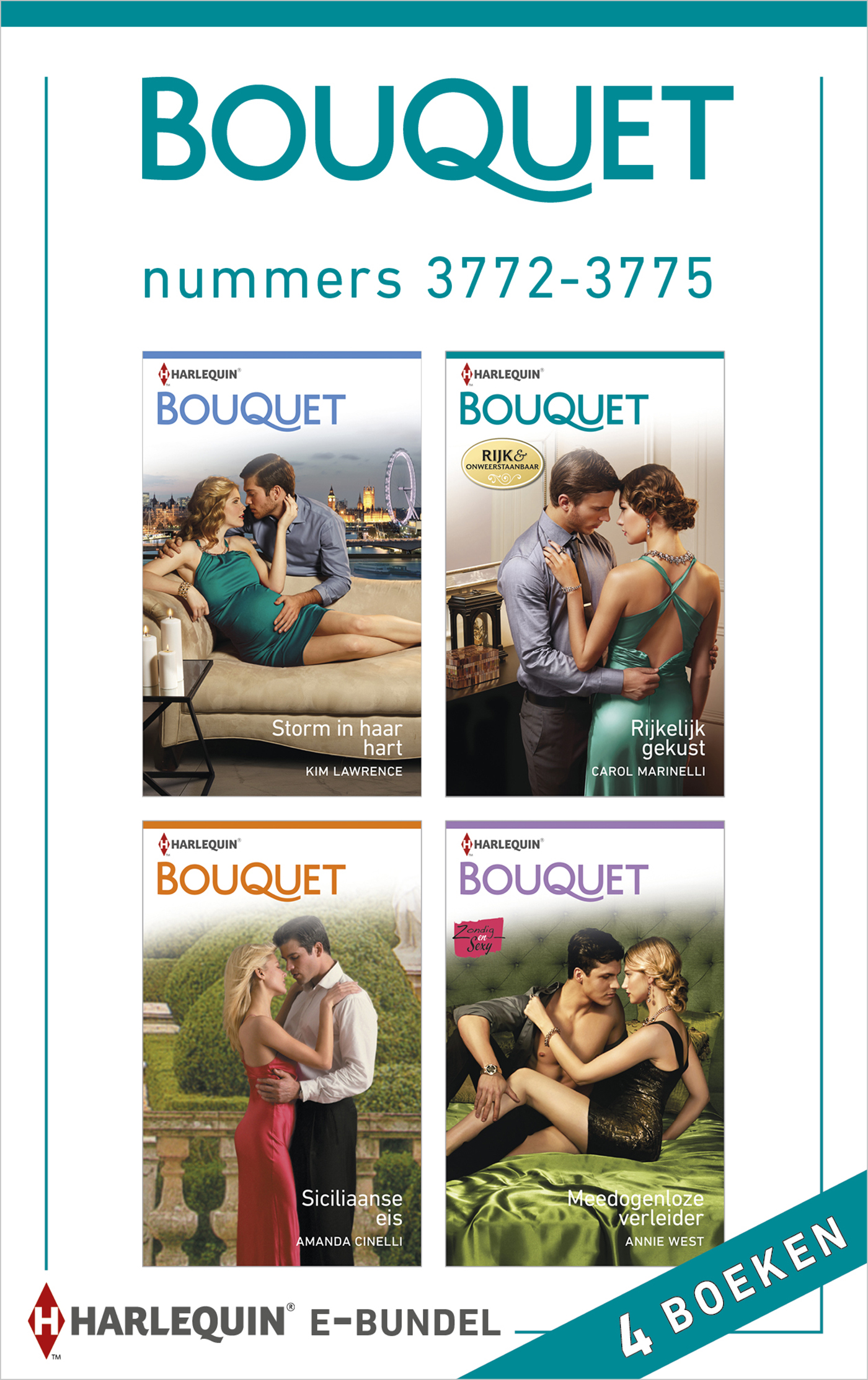 Omslag van Bouquet e-bundel nummers 3772-3775 (4-in-1)
