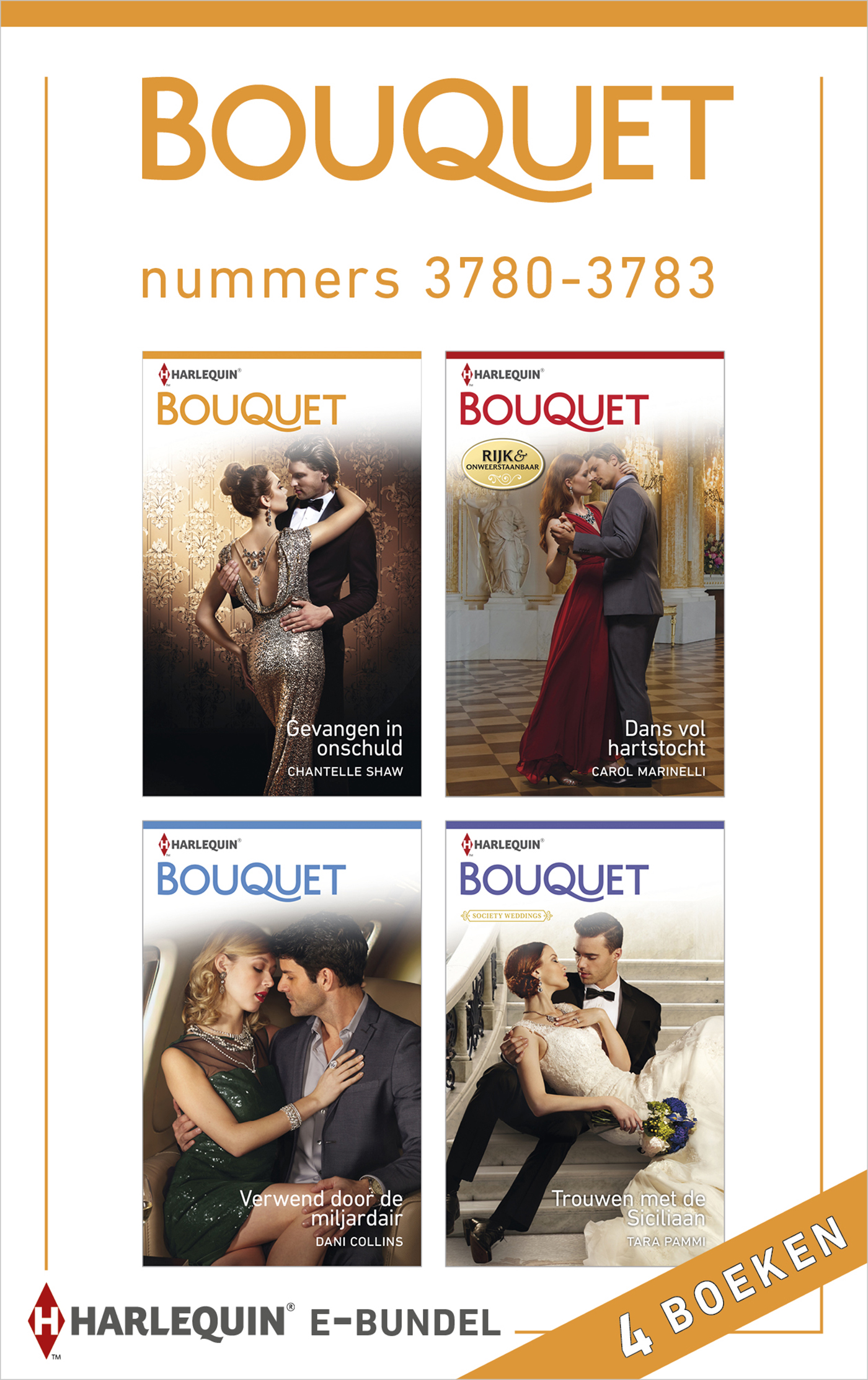 Omslag van Bouquet e-bundel nummers 3780-3783 (4-in-1)