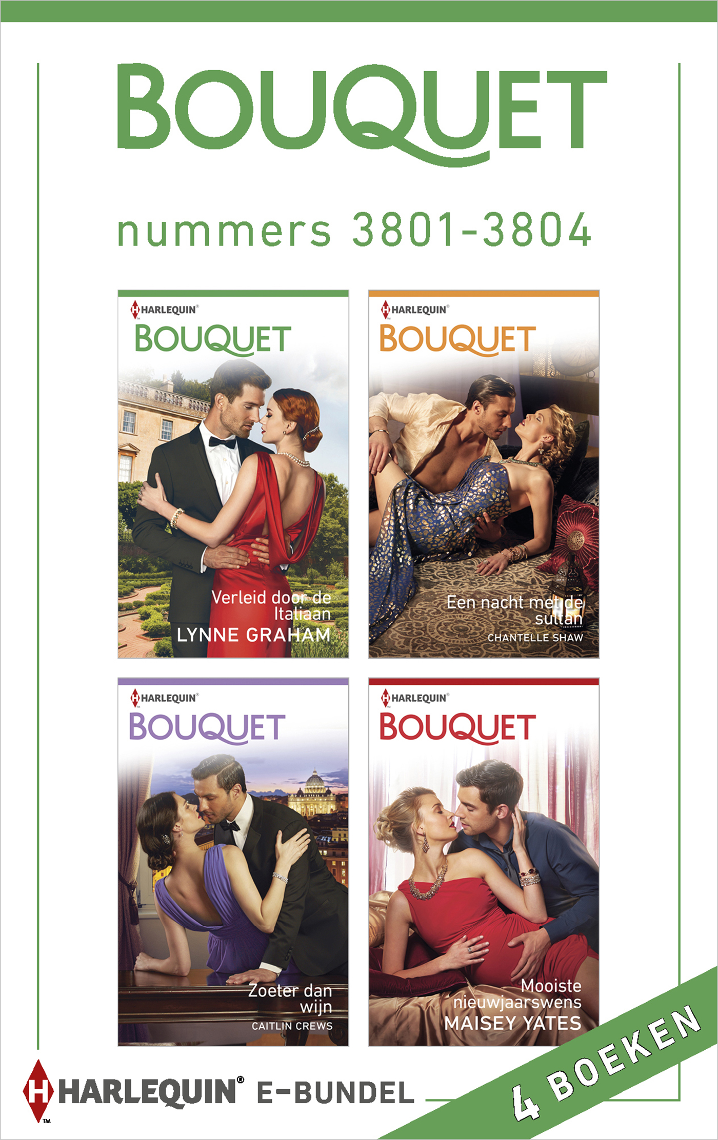 Omslag van Bouquet e-bundel nummers 3801-3804 (4-in-1)