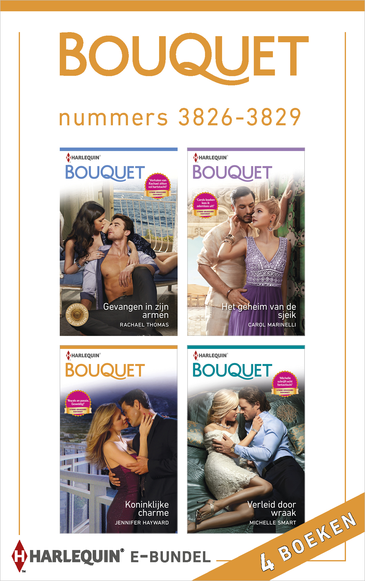 Omslag van Bouquet e-bundel nummers 3826 - 3829 (4-in-1)