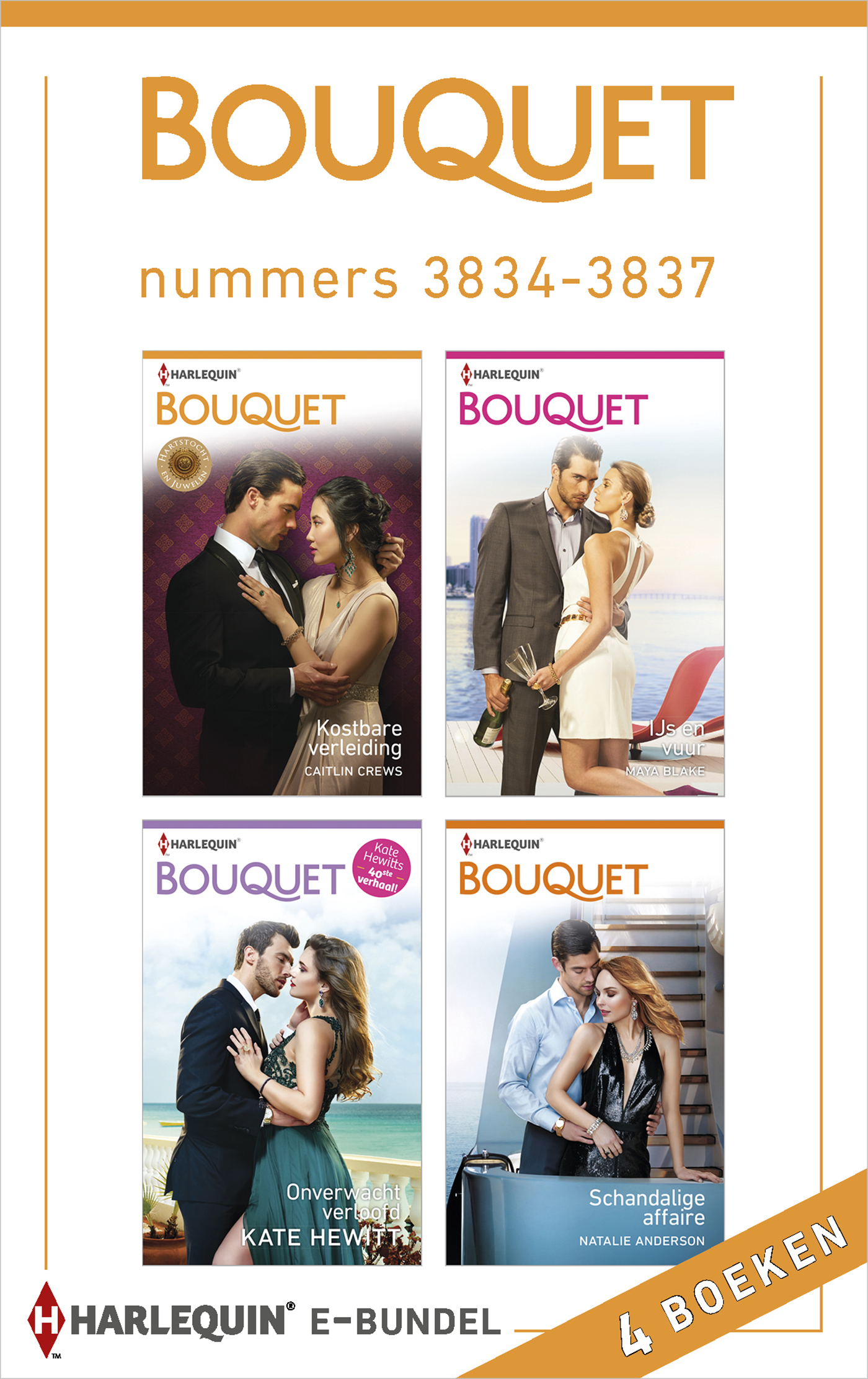 Omslag van Bouquet e-bundel nummers 3834 - 3837 (4-in-1)
