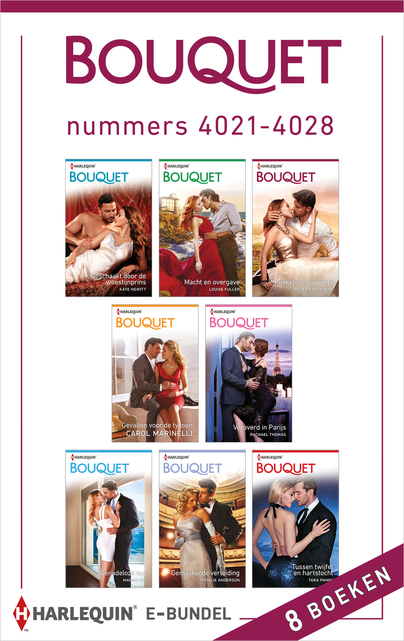 Omslag van Bouquet e-bundel nummers 4021 - 4028