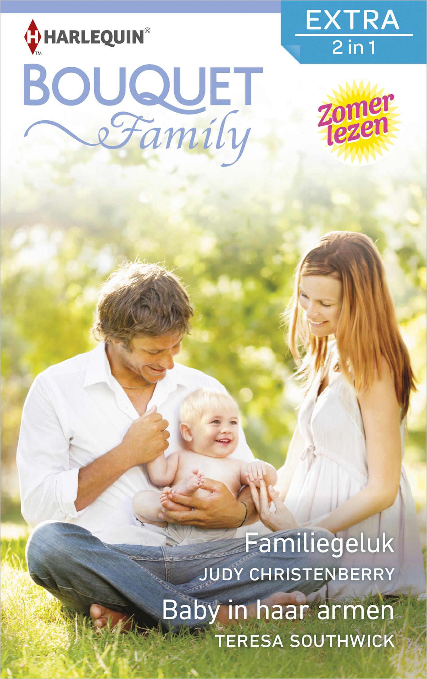 Omslag van Familiegeluk; Baby in haar armen