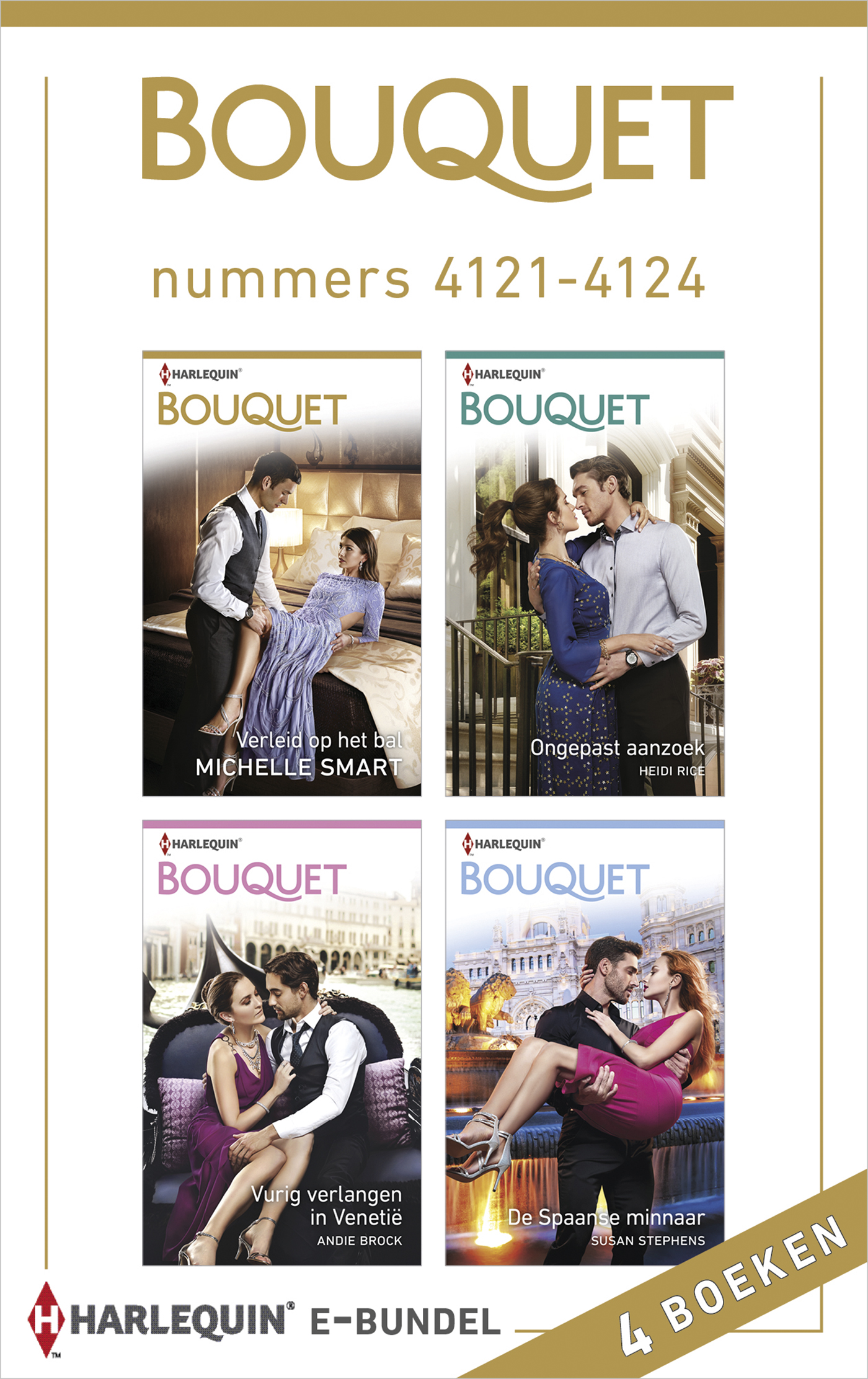 Omslag van Bouquet e-bundel nummers 4121 - 4124