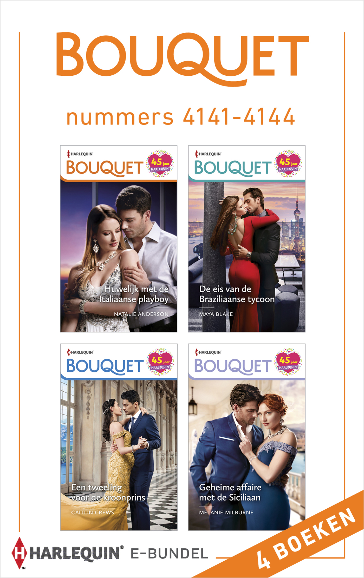 Omslag van Bouquet e-bundel nummers 4141 - 4144