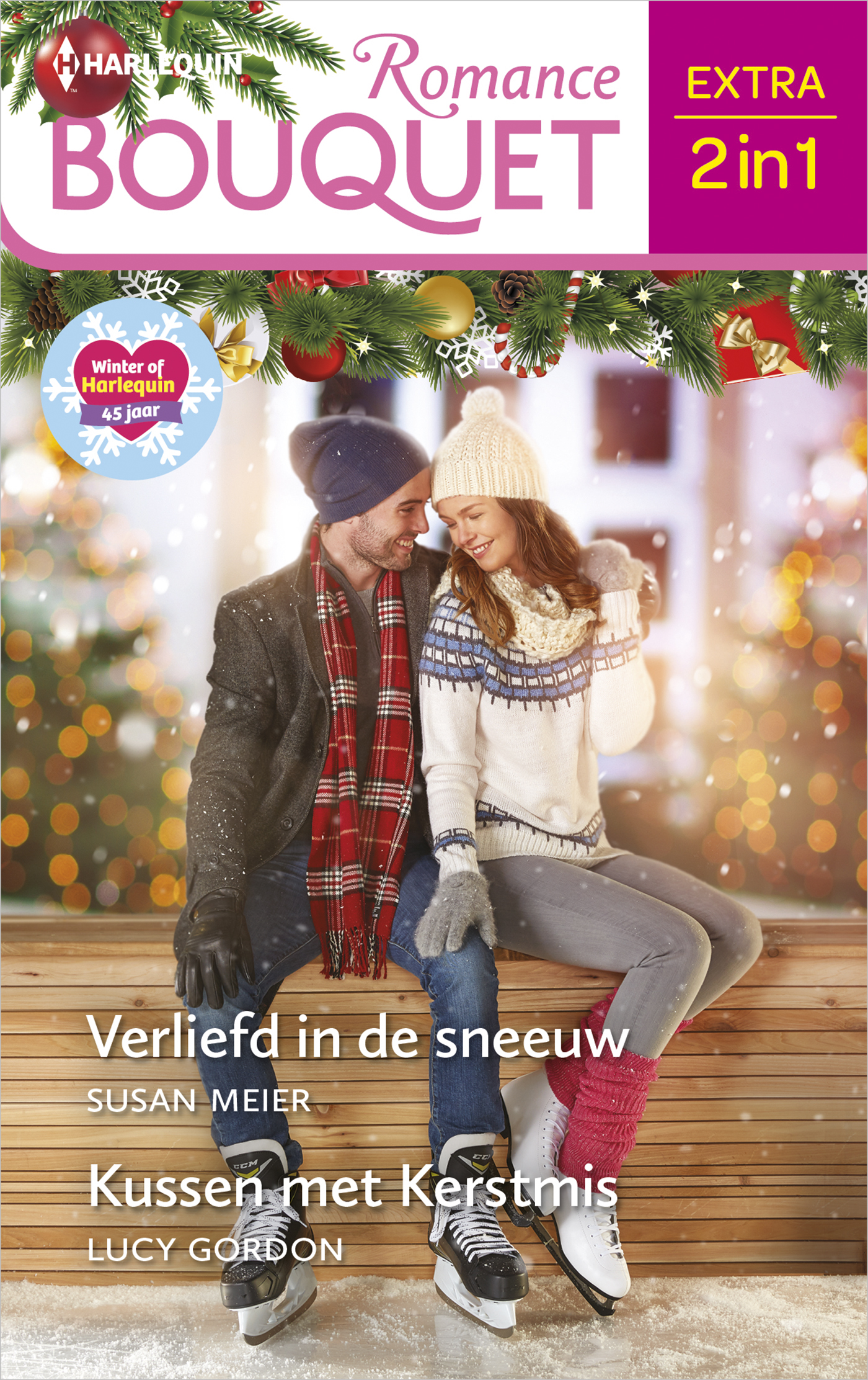 Omslag van Verliefd in de sneeuw / Kussen met Kerstmis