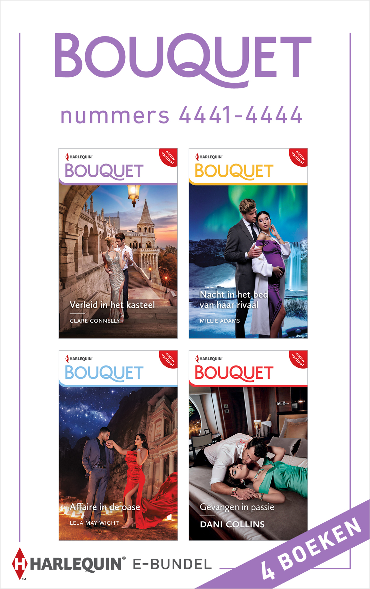 Omslag van Bouquet e-bundel nummers 4441 - 4444